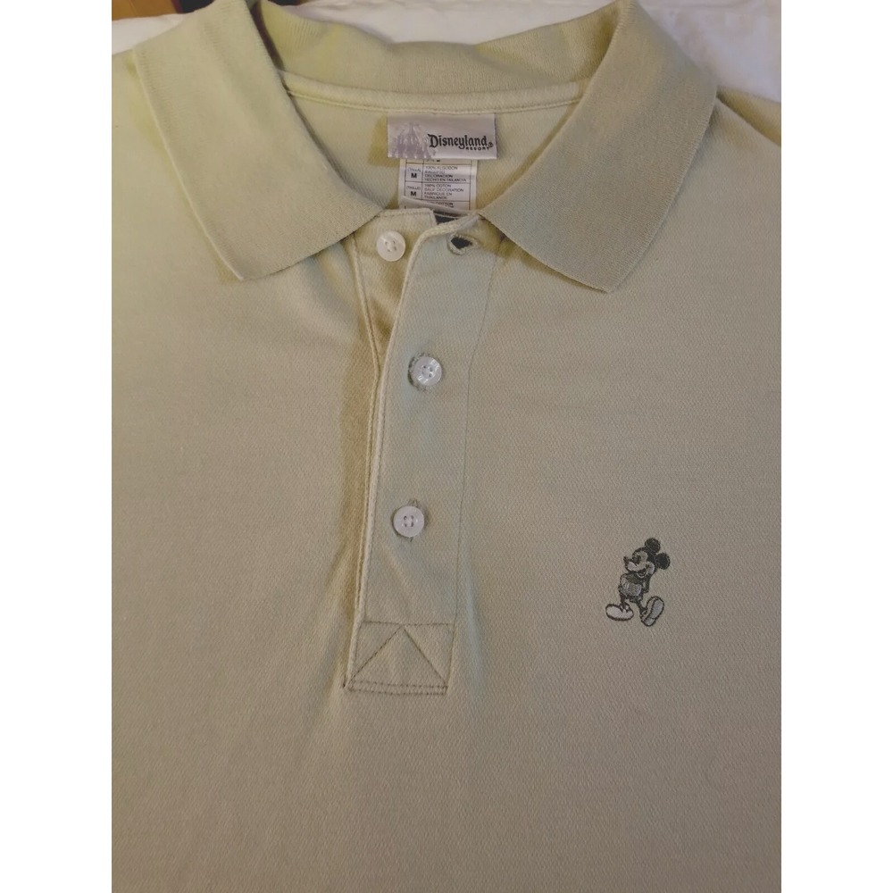 Disneyland Resort - Mickey - Men's - Medium Polo Short Sleeved Shirt Light Green